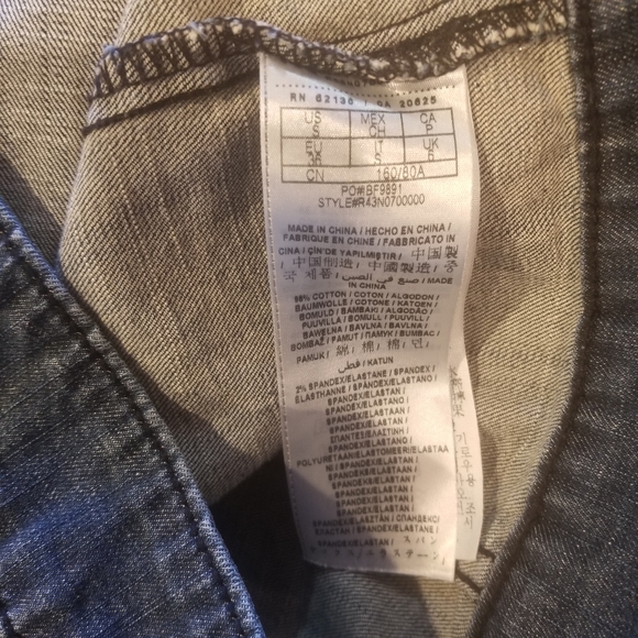 G by Guess Harper Dark Wash Denim Jean Jacket Size Small - Picture 8 of 8